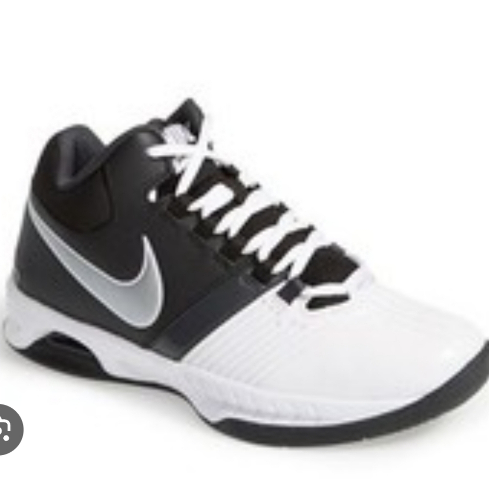 Nike Air Visi Pro V Black & White Womens High-Top Sneakers, Size‎ 8, Basketball